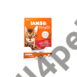IAMS Delights nedves táp felnőtt macskáknak zsenge marhahússal és sárgarépával aszpikban.85G