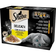 Sheba Delicacy in Jelly Adult - Alutasakos (Baromfi válogatás, zselés) macskák részére (12x85g)