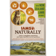 IAMS Naturally nedves táp felnőtt macskáknak új-zélandi báránnyal szaftban. 85G