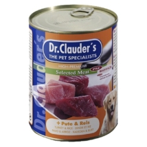 Dr.Clauders Dog Konzerv Selected Meat Pulyka&Rizs 400g