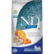 N&amp;D Dog Ocean tőkehal, sütőtök&amp;narancs adult mini 2,5kg