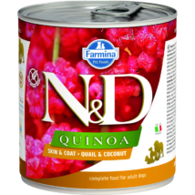 N&amp;D Dog Quinoa konzerv fürj&amp;kókusz 285g