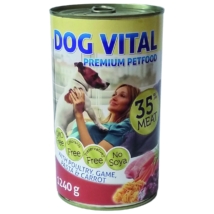 Dog Vital konzerv Poultry, Game,Pasta&Carrot 1240gr