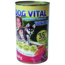 Dog Vital Junior konzerv Beef&carrot 1240gr