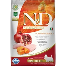 N&D Dog Grain Free csirke&gránátalma sütőtökkel adult mini 7kg