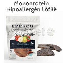 Fresco Horse Fillets hipoallergén jutalomfalat (Ló, körte, áfonya) 100 g