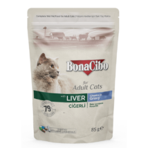 BONACIBO POUCH - WET ADULT CAT FOOD - LIVER 85g