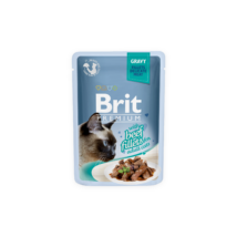 Brit Premium Cat tasakos Delicate Fillets in Gravy with Salmon for Sterilised 85g