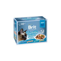 Brit Premium Cat tasakos Delicate Fillets in Gravy Family Plate 12x85g
