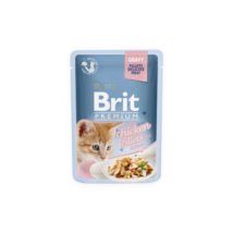 Brit Premium Cat tasakos Delicate Fillets in Gravy with Chicken for Kitten 85g