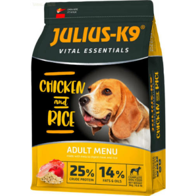 JULIUS-K9 VITAL ESSENTIALS 12kg ADULT CHICKEN&amp;RICE