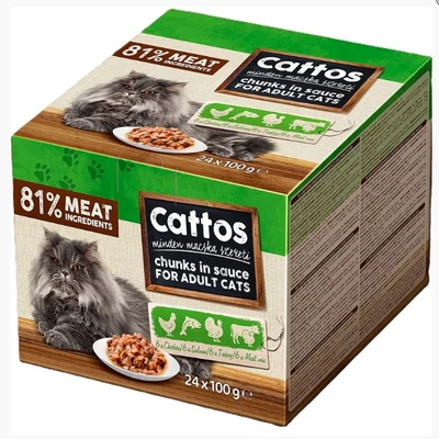 CATTOS MACSKA 24X100G ALUTASAK