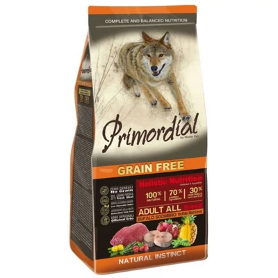 PRIMORDIAL DOG 12KG NOGRAIN ADULT BIVALY&MAKRELA GRAIN-FREE, BUFFALO&MACKEREL