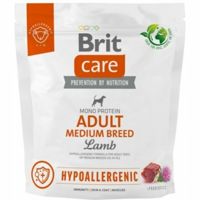 Brit Care Dog Hypoallergenic Lamb Adult Medium Breed 1 kg