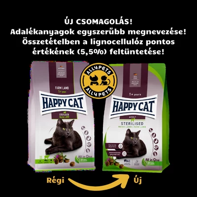 HAPPY CAT ADULT STERILISED BÁRÁNY 4KG