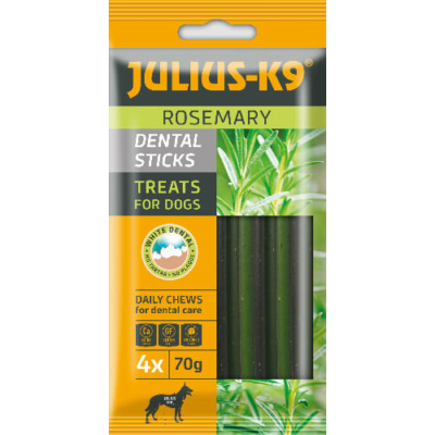 JULIUS K-9 Dental Sticks jutalomfalat - rozmaringgal - kutyák részére (70g)