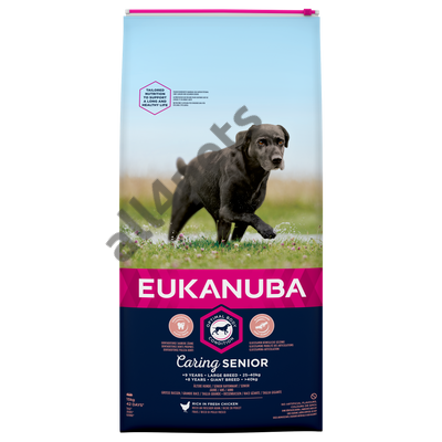 EUKANUBA száraz kutyatáp nagytermetű idős kutyák számára. Friss csirkehússal 15kg