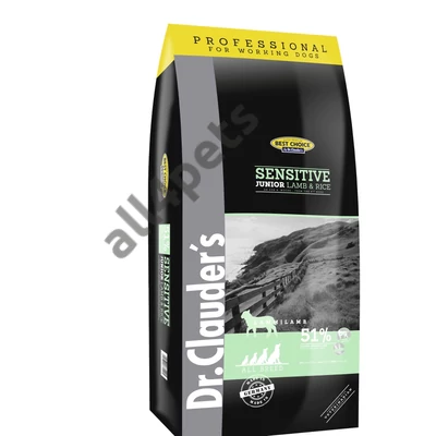 Dr.Clauders Dog Junior Sensitive Bárány&Rizs 20kg