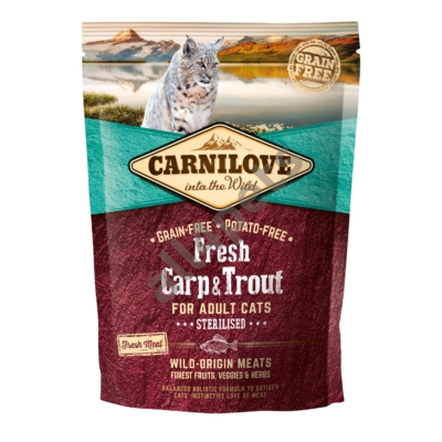 Carnilove Fresh Cat Adult Carp&amp;Trout - Ponty&amp;Pisztráng - Sterilised 400g