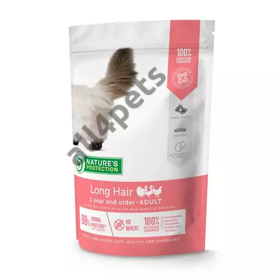 Natures Protection Cat Adult Long Hair Poultry 400g