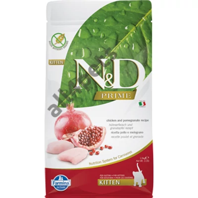 N&amp;D Cat Prime csirke&amp;gránátalma kitten 1,5kg