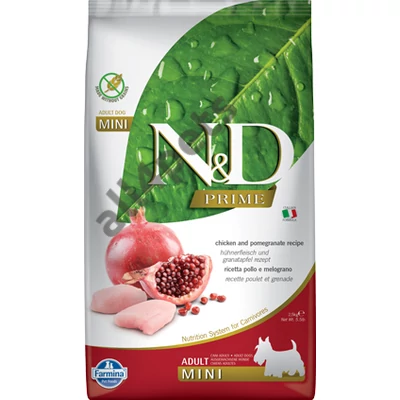 N&amp;D Dog Prime csirke&amp;gránátalma adult mini 2,5kg