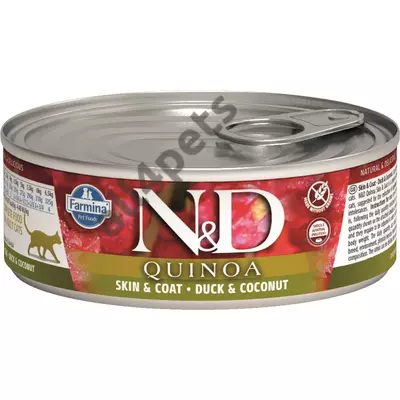 N&amp;D Cat Quinoa konzerv kacsa&amp;kókusz 80g