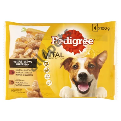 Pedigree alutasak 4-pack marha+bárány,pulyka+répa 4*100gr