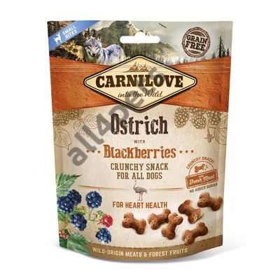 Carnilove Dog Crunchy Snack Ostrich with blackberries - Strucchús szederrel 200g