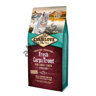 Carnilove Fresh Cat Adult Carp&Trout - Ponty&Pisztráng - Sterilised 6kg