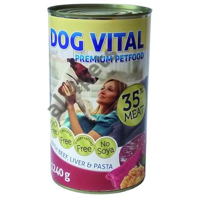 Dog Vital konzerv Beef, Liver&Pasta 1240gr