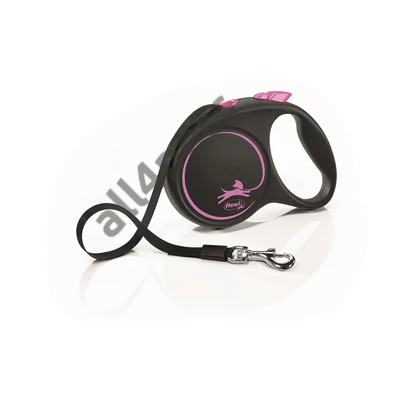 Flexi Black Design M Szalagos Póráz 5m 25kg-ig Pink