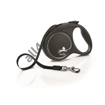 Flexi Black Design L Szalagos Póráz 5m 50kg-ig Ezüst
