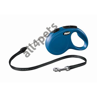 Flexi Classic Zsinóros Póráz S 5m 12kg-ig kék
