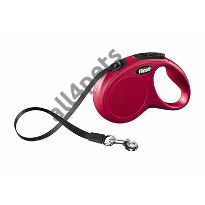 Flexi Classic Szalagos Póráz S 5m 15kg-ig piros