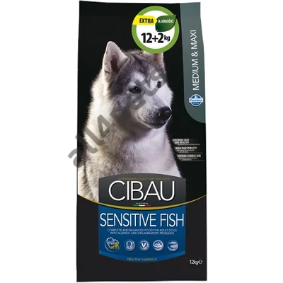 Cibau Sensitive Adult Fish Medium&maxi 12+2kg