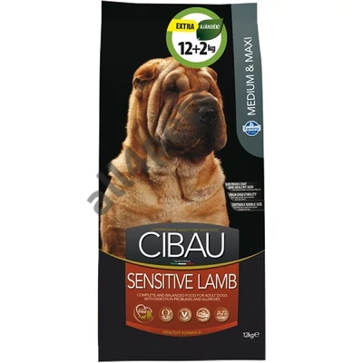 Cibau Sensitive Adult Lamb Medium&maxi 12+2kg