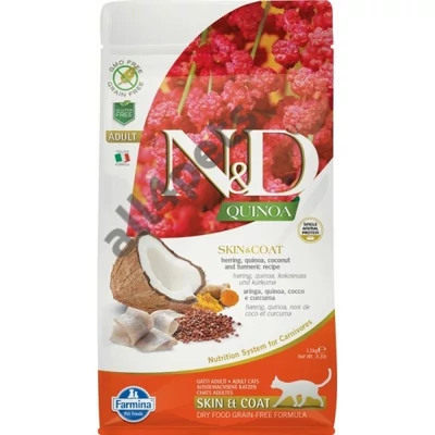 N&D Cat Quinoa Skin&coat hering 1,5kg