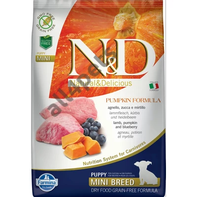N&amp;D Dog Grain Free bárány&amp;áfonya sütőtökkel puppy mini 7kg