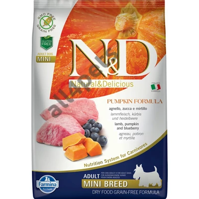 N&D Dog Grain Free bárány&áfonya sütőtökkel adult mini 7kg