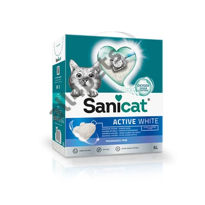 Sanicat macskaalom Active White ultra csomósodó fehér bentonit 6l