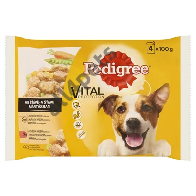 Pedigree alutasak 4-pack adult csirke+zöldség,marha+zöldség 4*100gr