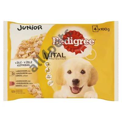 Pedigree alutasak 4-pack junior csirke+rizs,marha+rizs 4*100gr