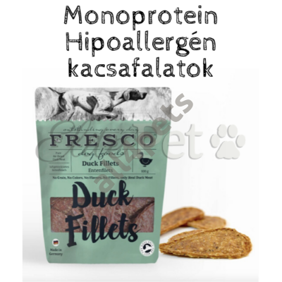 Fresco Duck Fillets hipoallergén jutalomfalat (Kacsa) 100 g