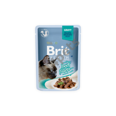 Brit Premium Cat tasakos Delicate Fillets in Gravy with Beef 85g