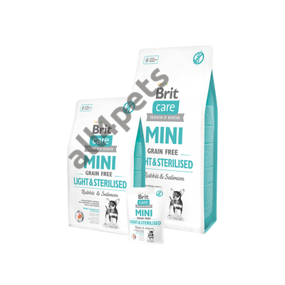 Brit Care Mini Grain Free Light&Sterilised Rabbit & Salmon 0,4 kg