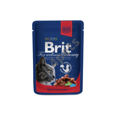 Brit Premium Cat Pouches Beef Stew With Peas 100 G