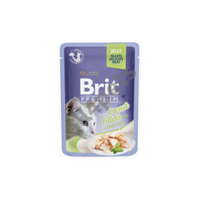 Brit Premium Cat tasakos Delicate Fillets in Jelly with Trout 85g