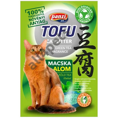 Panzi Tofu - nyövényi alapú, zöld tea illatú macskaalom (2,5kg)