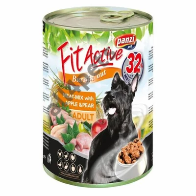 Panzi FitActive Meat-mix with Apple&amp;Pear Adult konzerv 415g